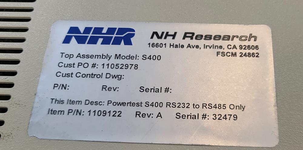 NH Research Powertest S400 for sale